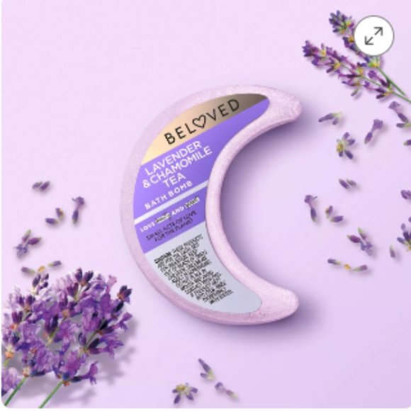 BATH BOMBS x 2: Lavender Chamomile Tea (moon) + Cherry Blossom Rose (heart) - Picture 12 of 13